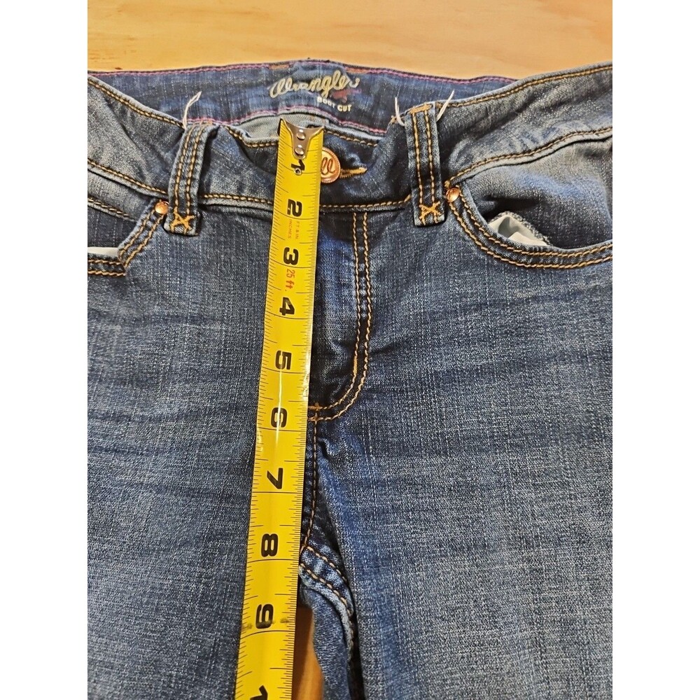 Wrangler Retro Jeans Womens 28x30 Blue  Wash Slim flare Leg Boot Cut distressed - Picture 9 of 12